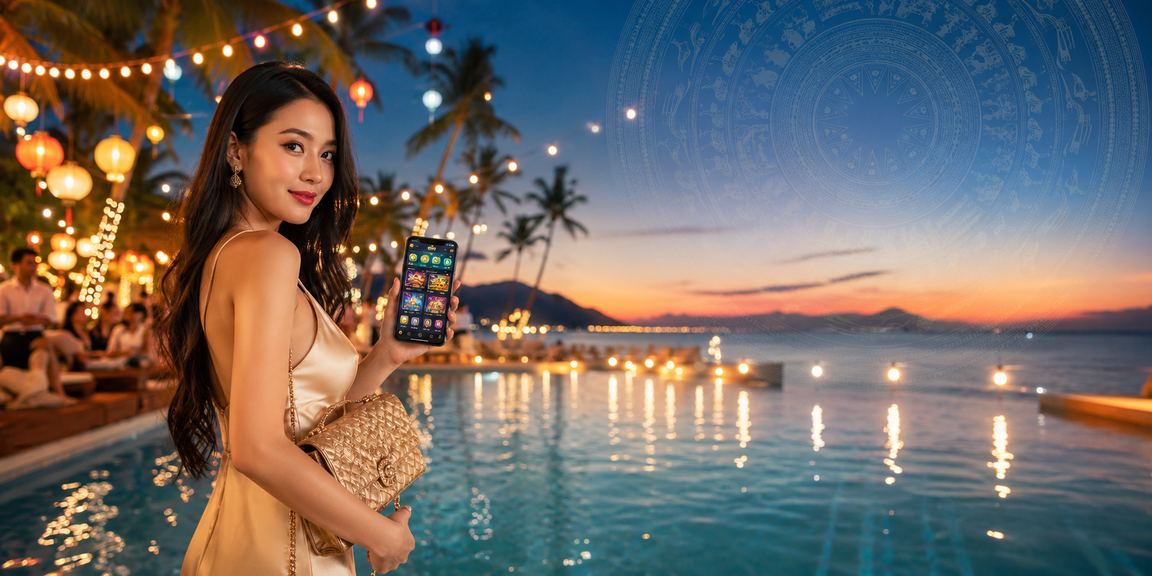 Khách chơi sử dụng ứng dụng cược trực tuyến tại bãi biển Phú Quốc